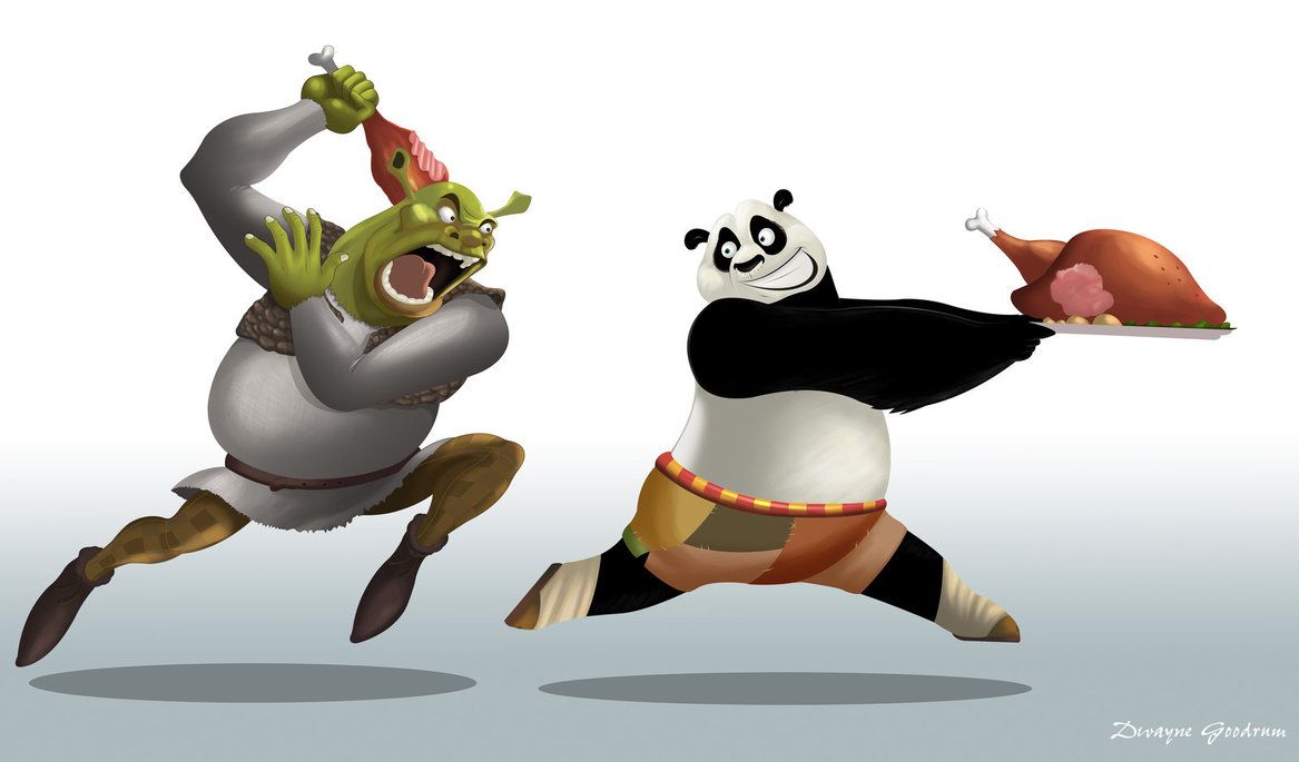 Shrek and Po