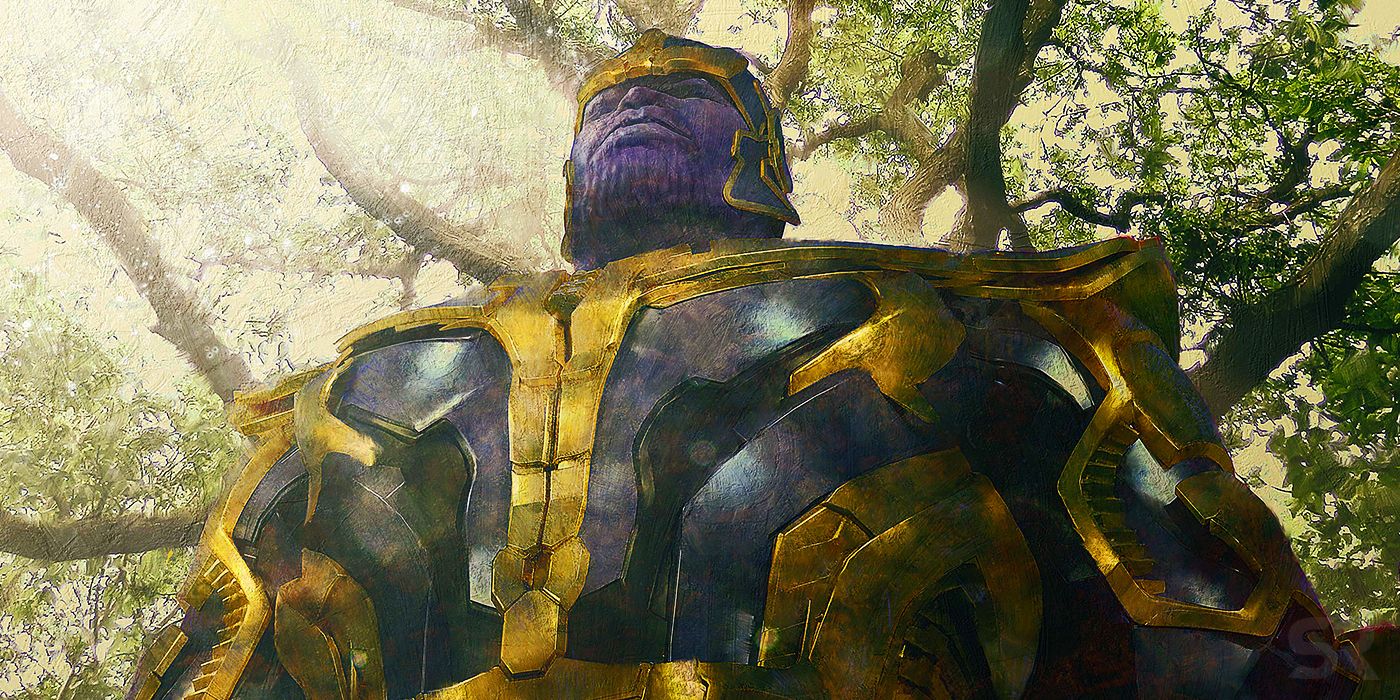 Thanos in Wakanda in Avengers Infinity War Concept Art