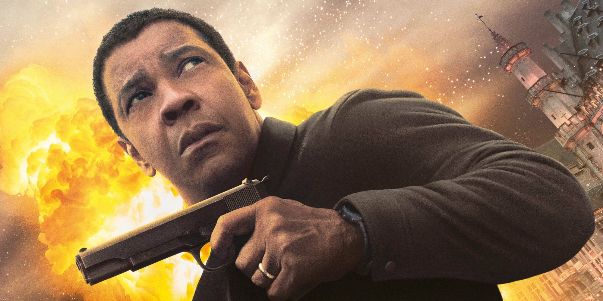 Denzel Washington in the poster for The Equalizer 2