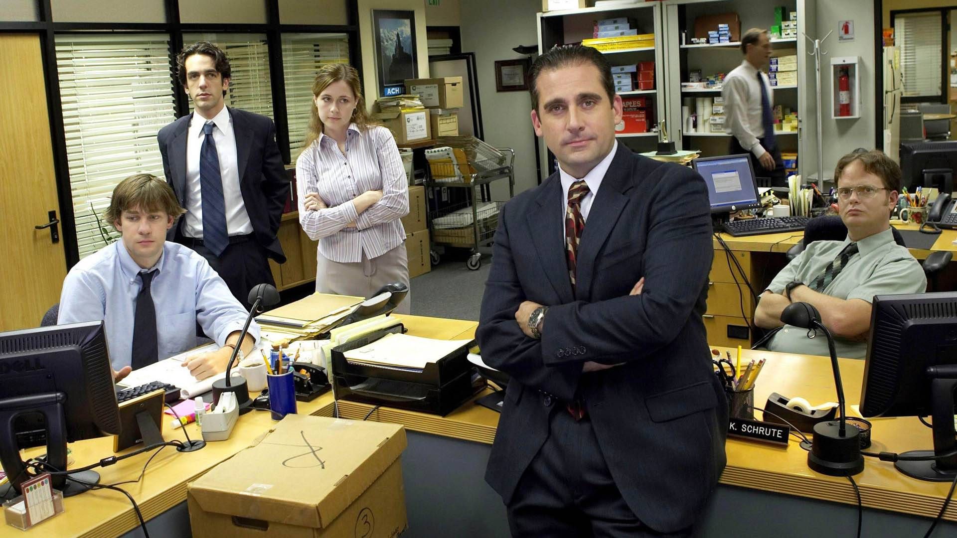 The Office cast at desks