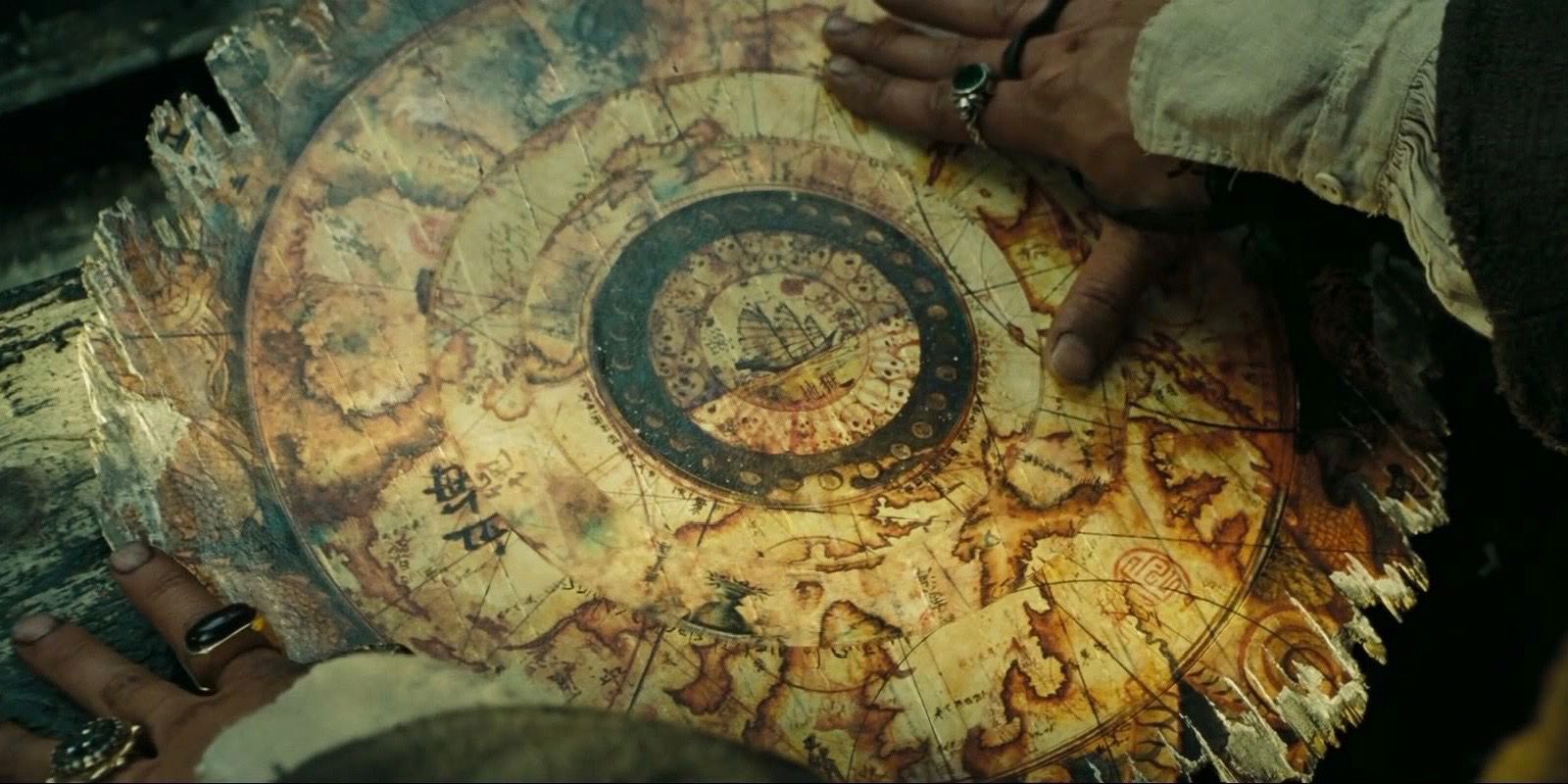 La carte des pirates des Caraïbes