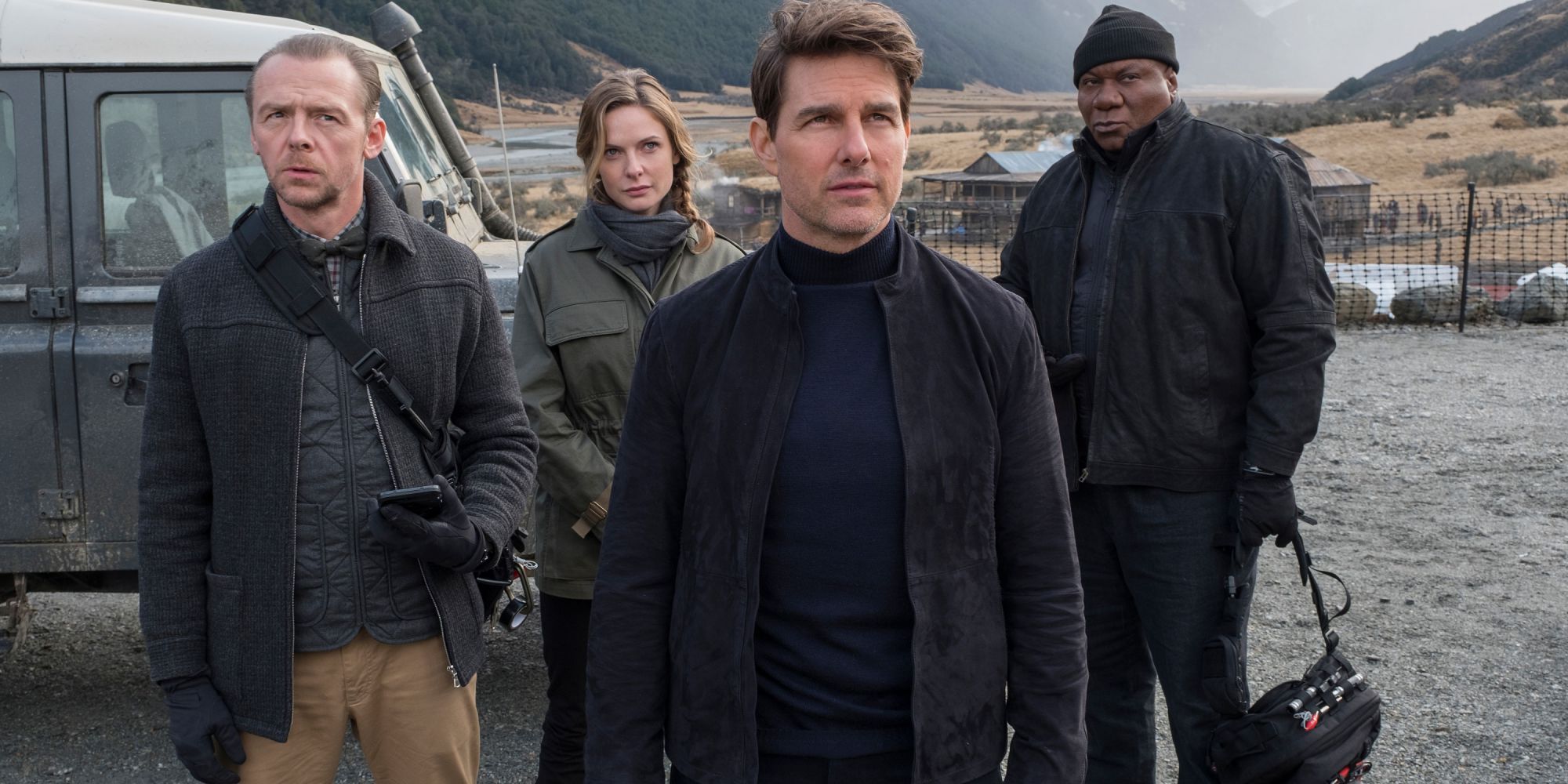 Tom Cruise, Simon Pegg, Rebecca Ferguson, & Ving Rhames in Mission Impossible Fallout