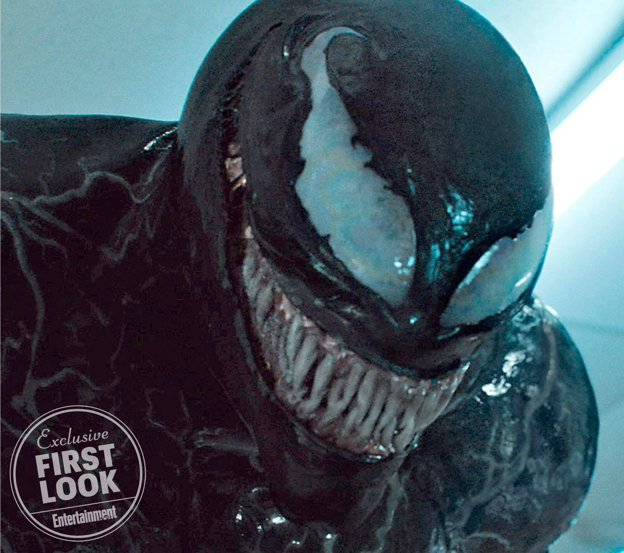 Tom Hardy transformed in the Venom movie
