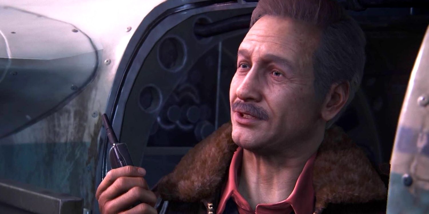 Victor Sullivan with a cigar in Uncharted