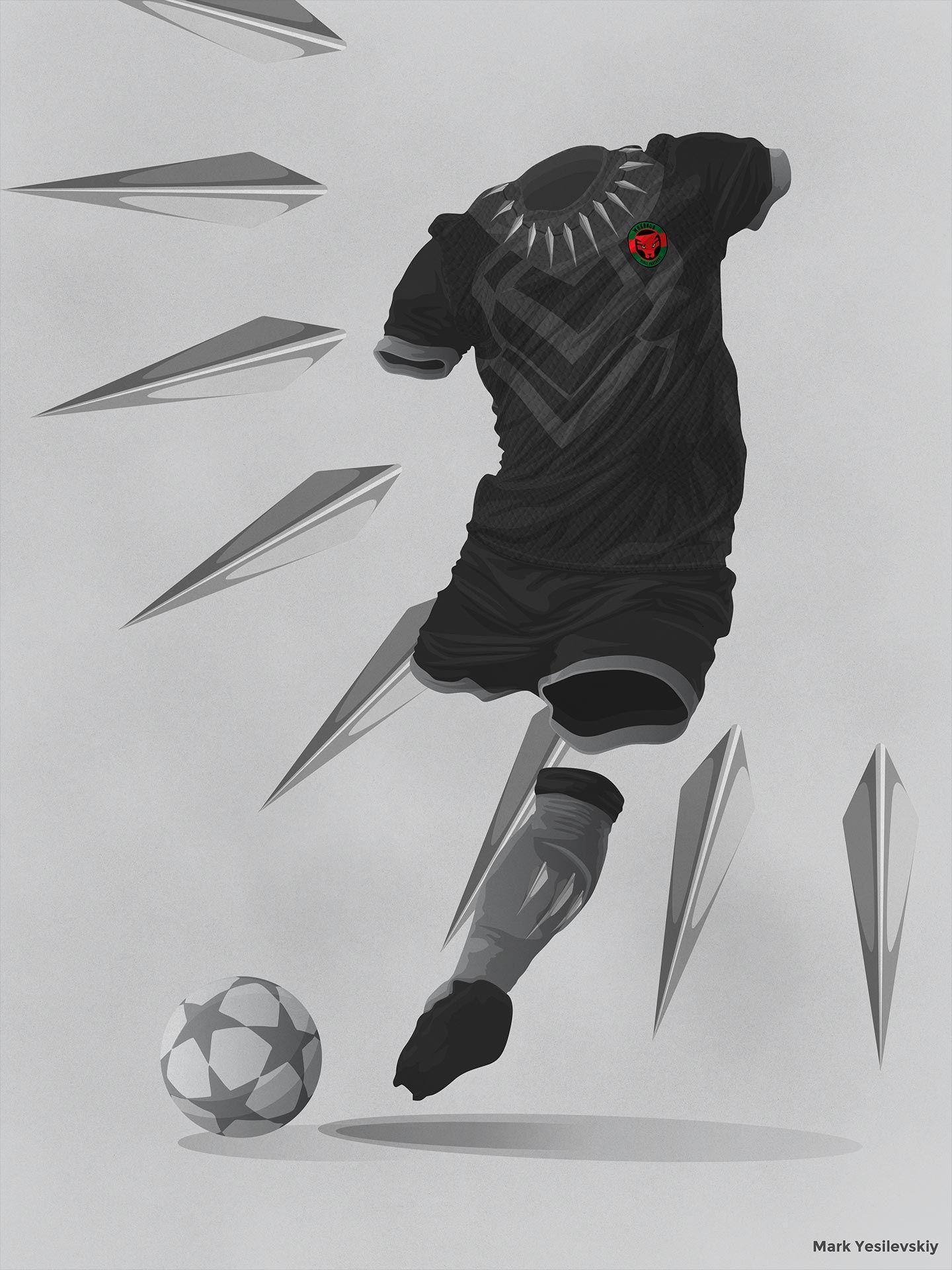 Wakanda World Cup Home Black Panther Uniform