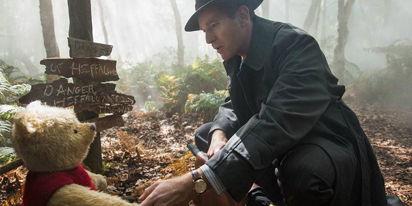 Winnie the Pooh and Ewan McGregor in Christopher Robin