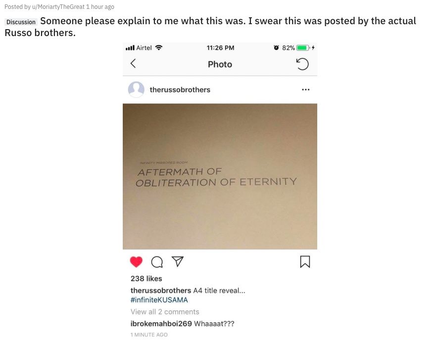 Avengers 4 Title Russo Brothers Trolling