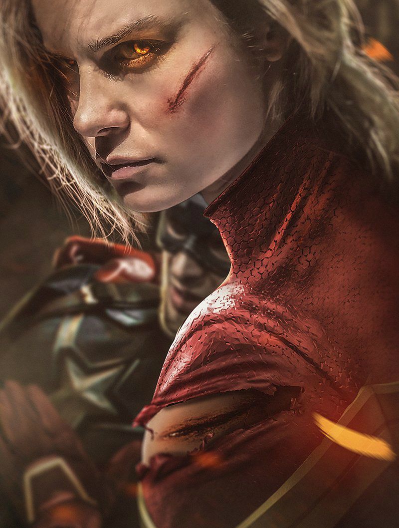 Avengers 4 Vengeful Captain Marvel Brie Larson Poster by BossLogic