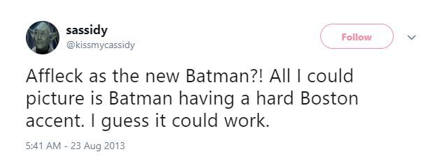Ben Affleck Boston Accent Tweet