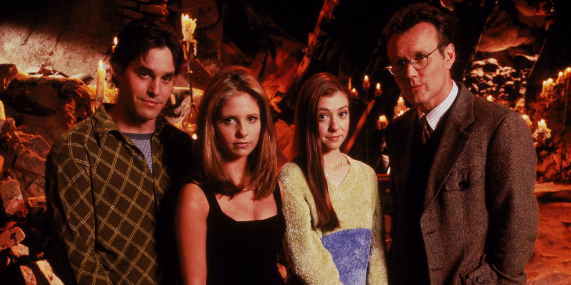 The original Scooby Gang Xander Willow Giles and Buffy