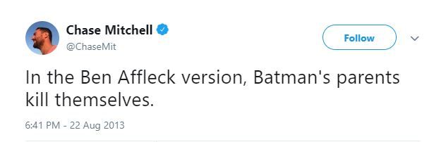 Chase Mitchell Ben Affleck Batman Tweet