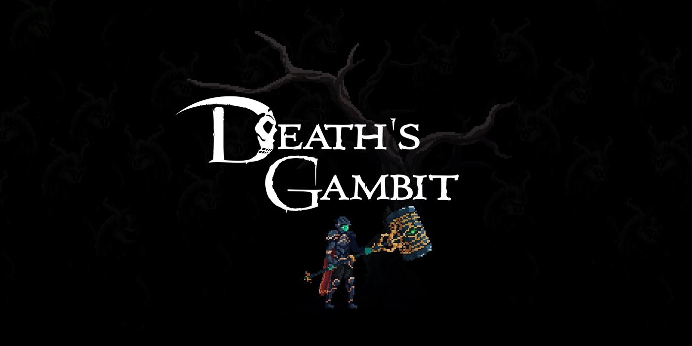Death's Gambit title shows the main character with a hammer