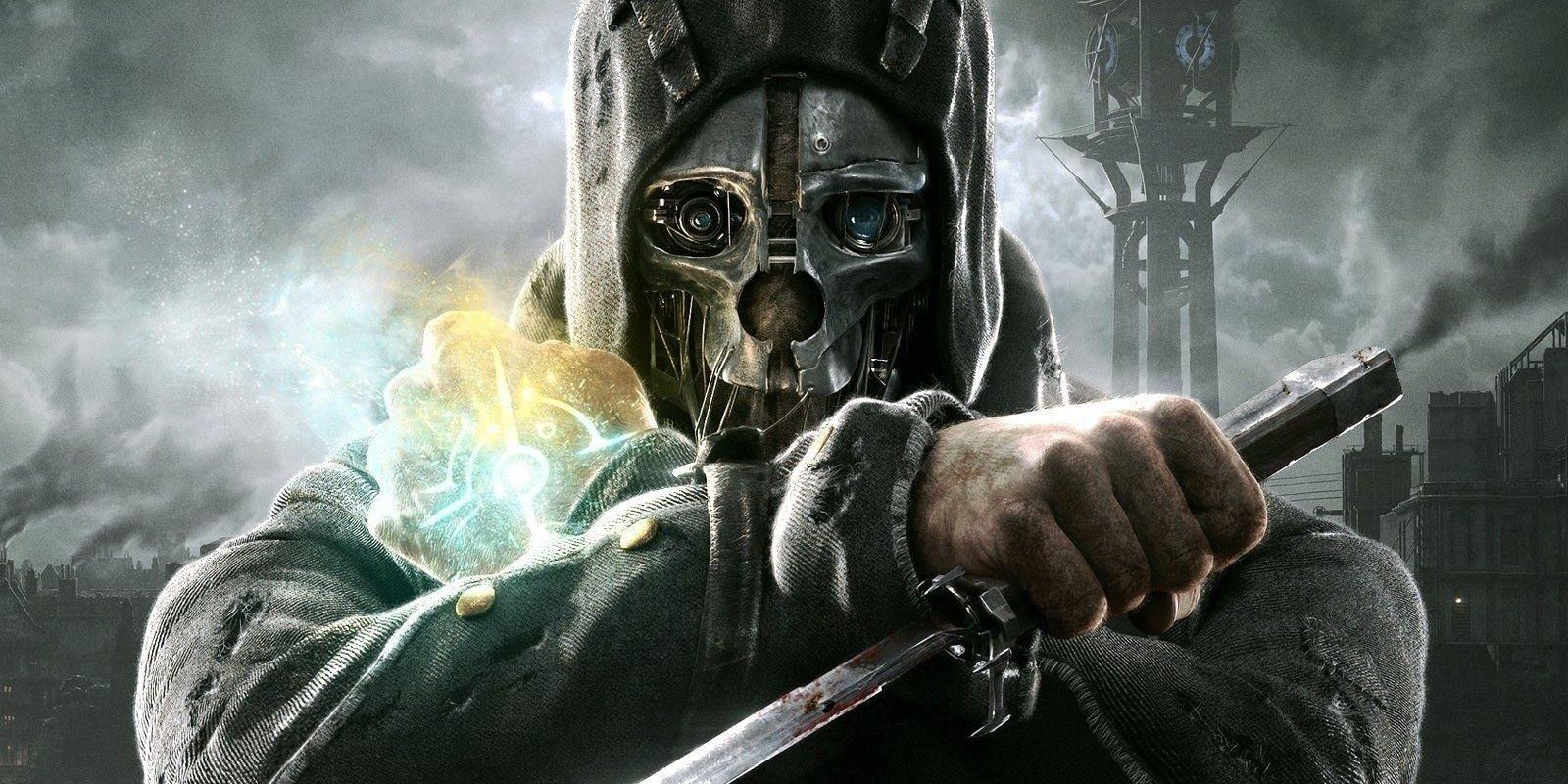 Corvo with a mask and a dagger in the video game Dishonored