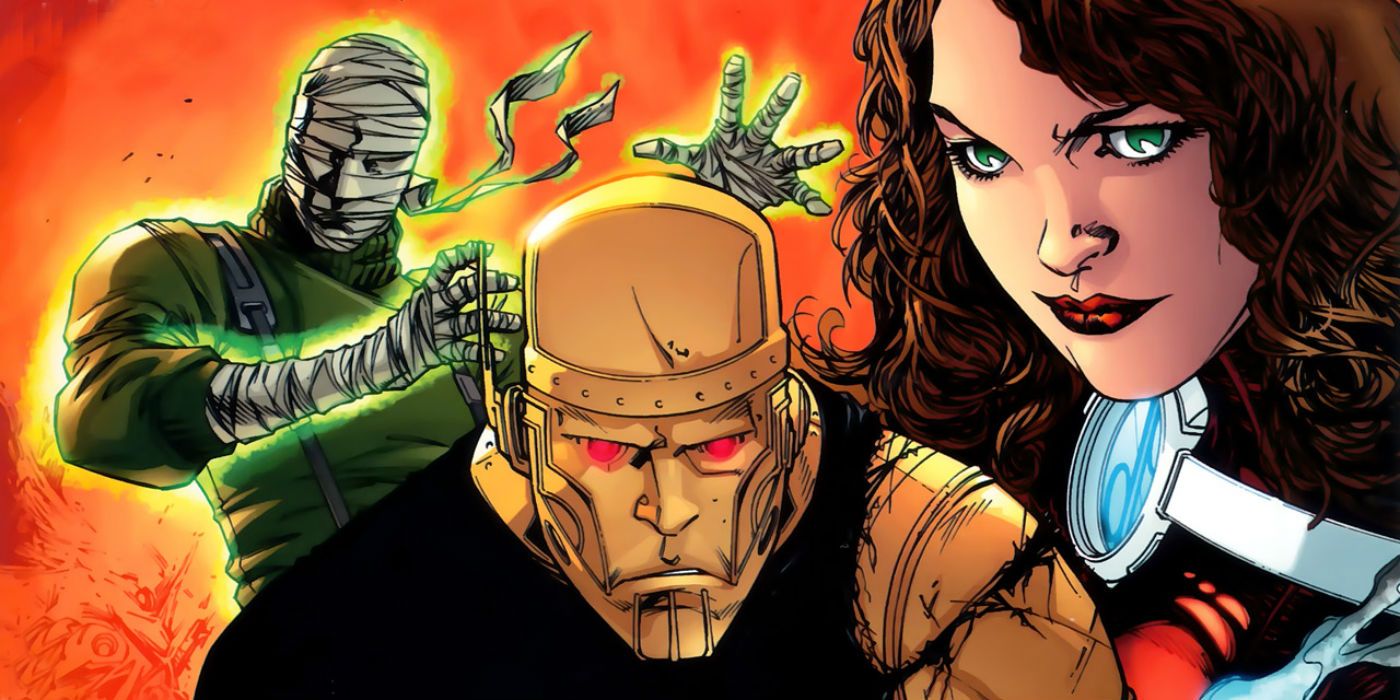 Doom Patrol comics cover featuring three of its members