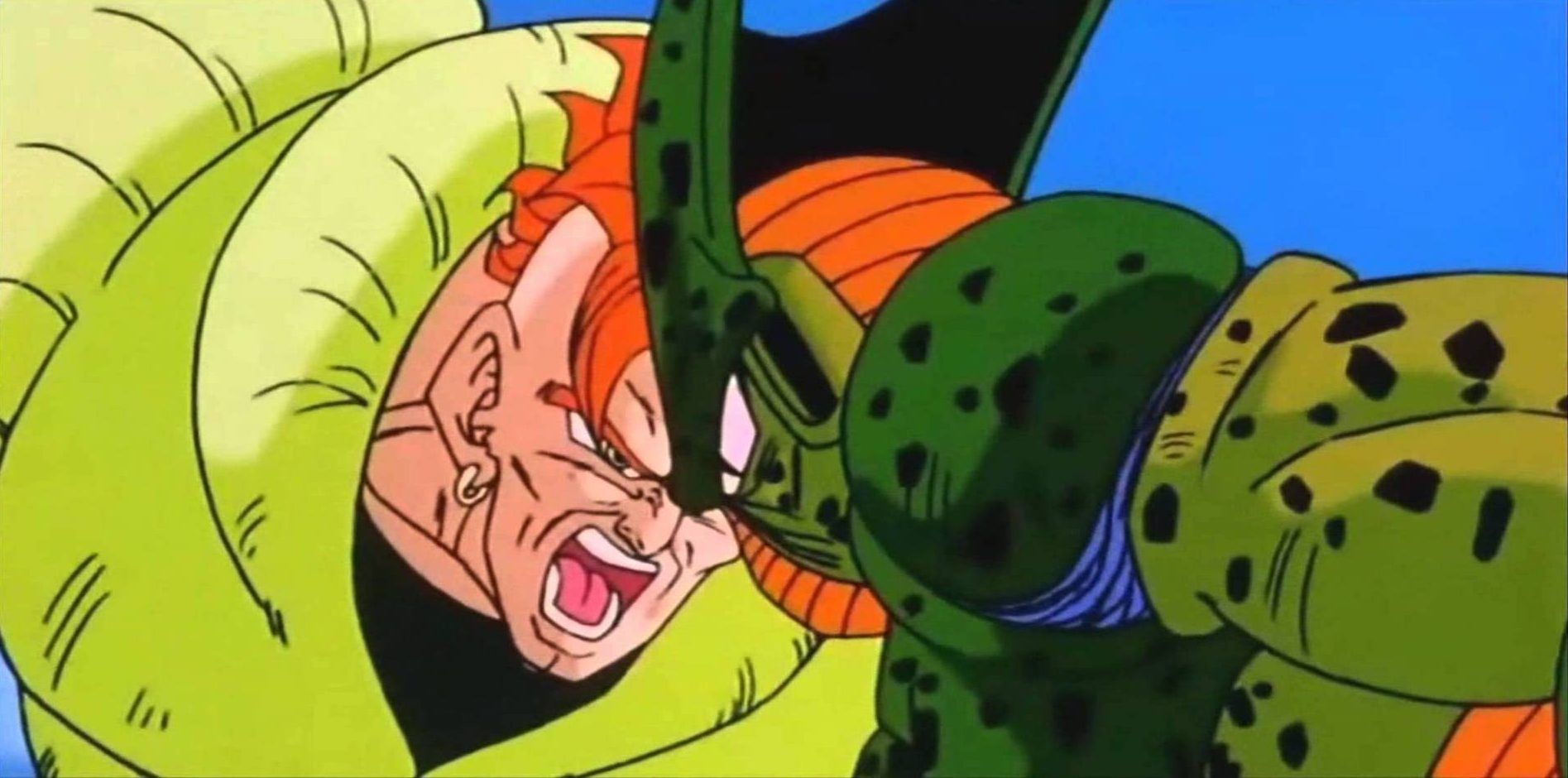 Dragon Ball Android 16 Imperfect Cell Fight
