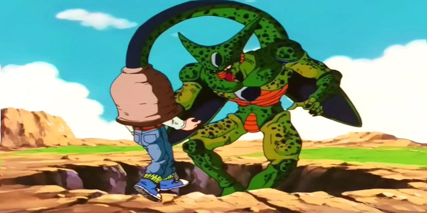 Dragon Ball Imperfect Cell Absorbs Android 17