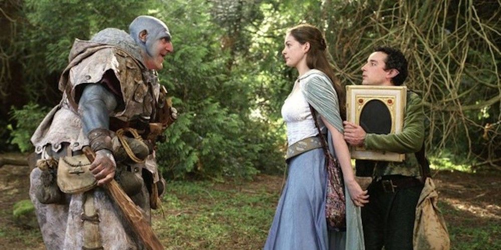A scene in Ella Enchanted with Nish and Slannen