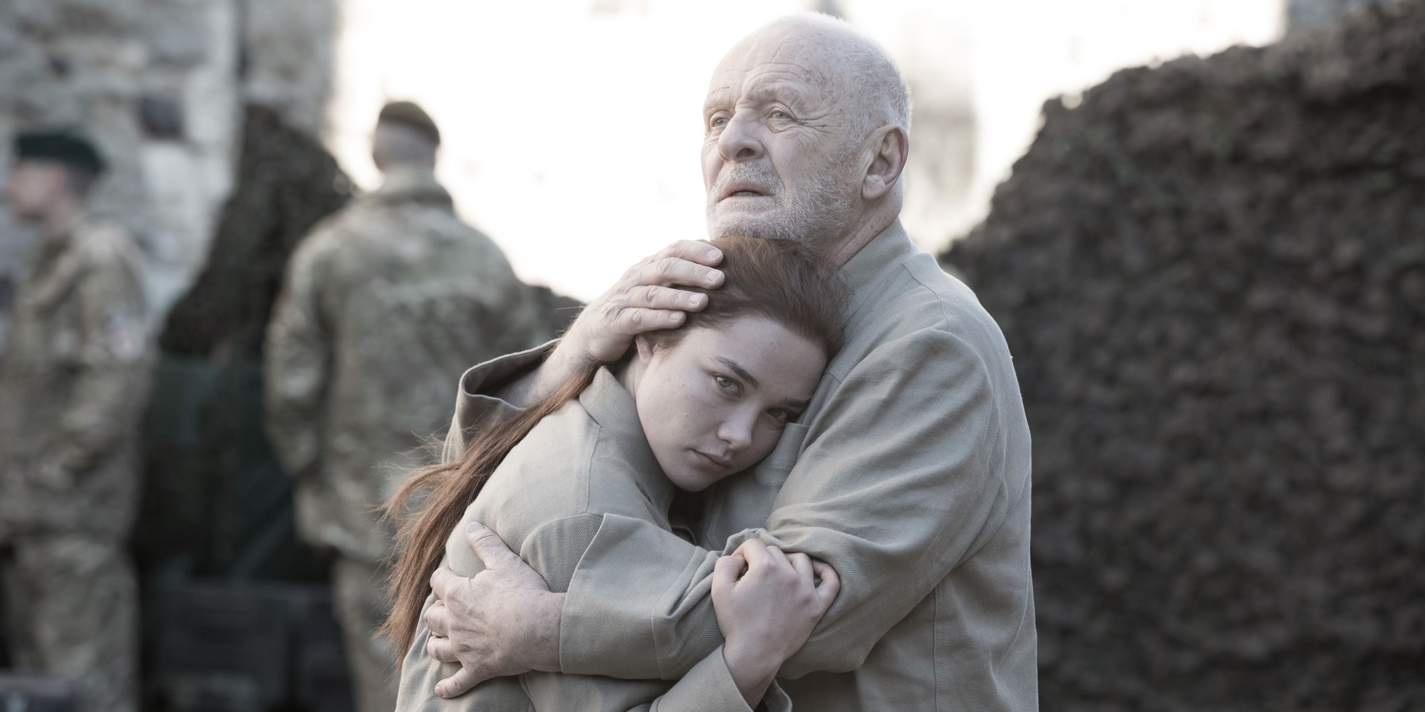 Florence Pugh and Anthony Hopkins in King Lear