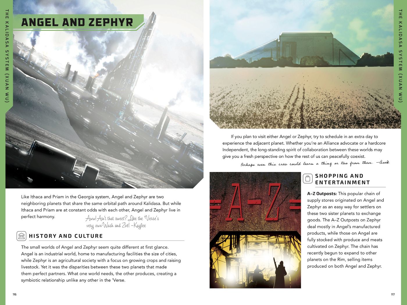 Hidden Universe Travel Guide Firefly Notes On Angel and Zephyr