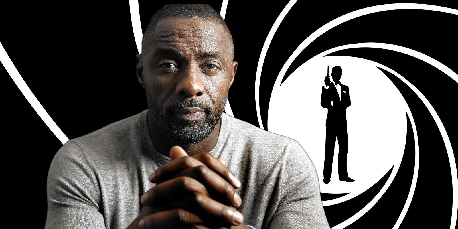 Idris Elba and James Bond Logo