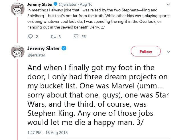 Jeremy Slater Fantastic Four Movie Apology Tweet