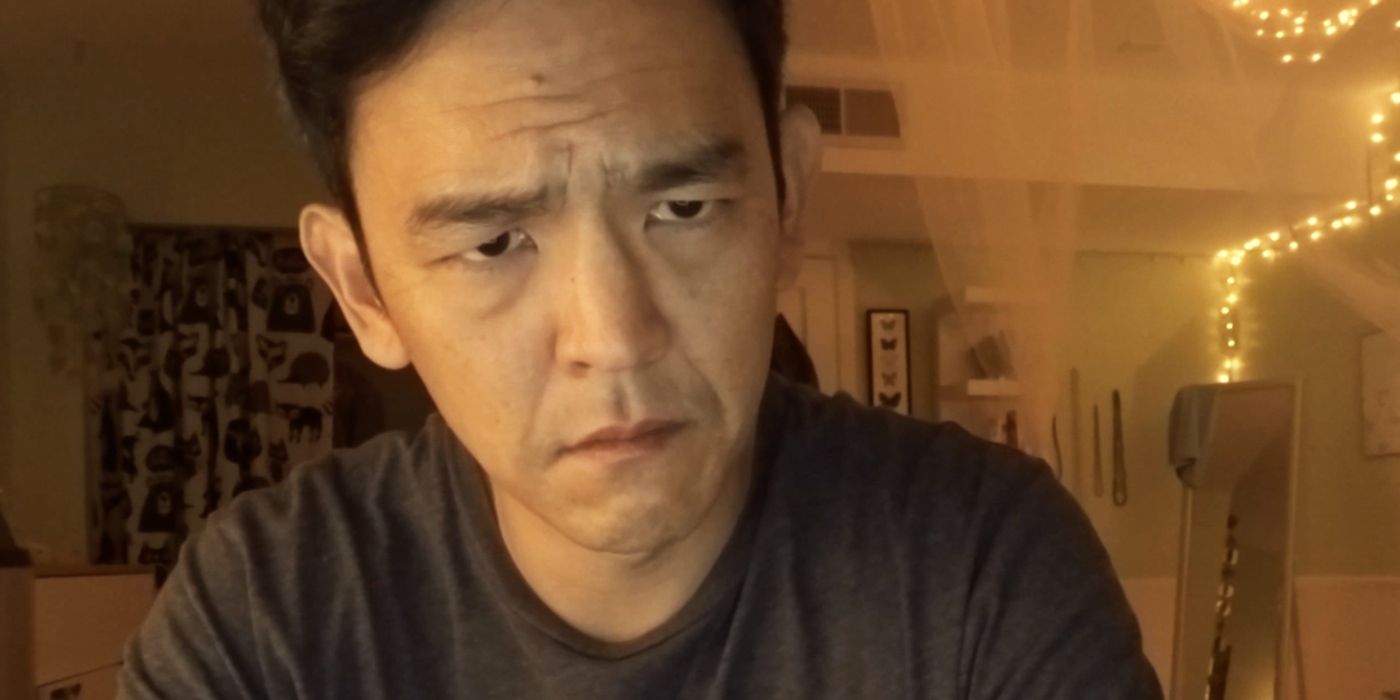 John Cho as David Kim on a screen in Searching