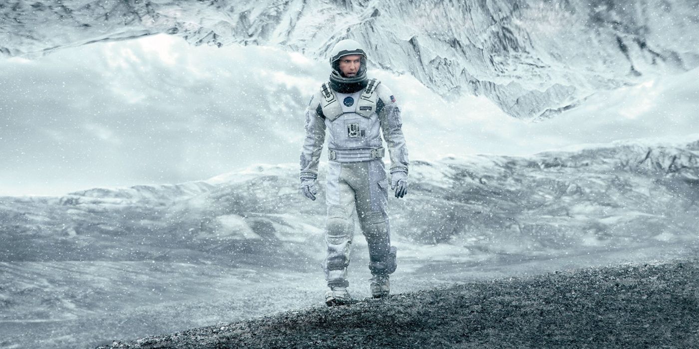 Matthew McConaughey in a space suit in Interstellar