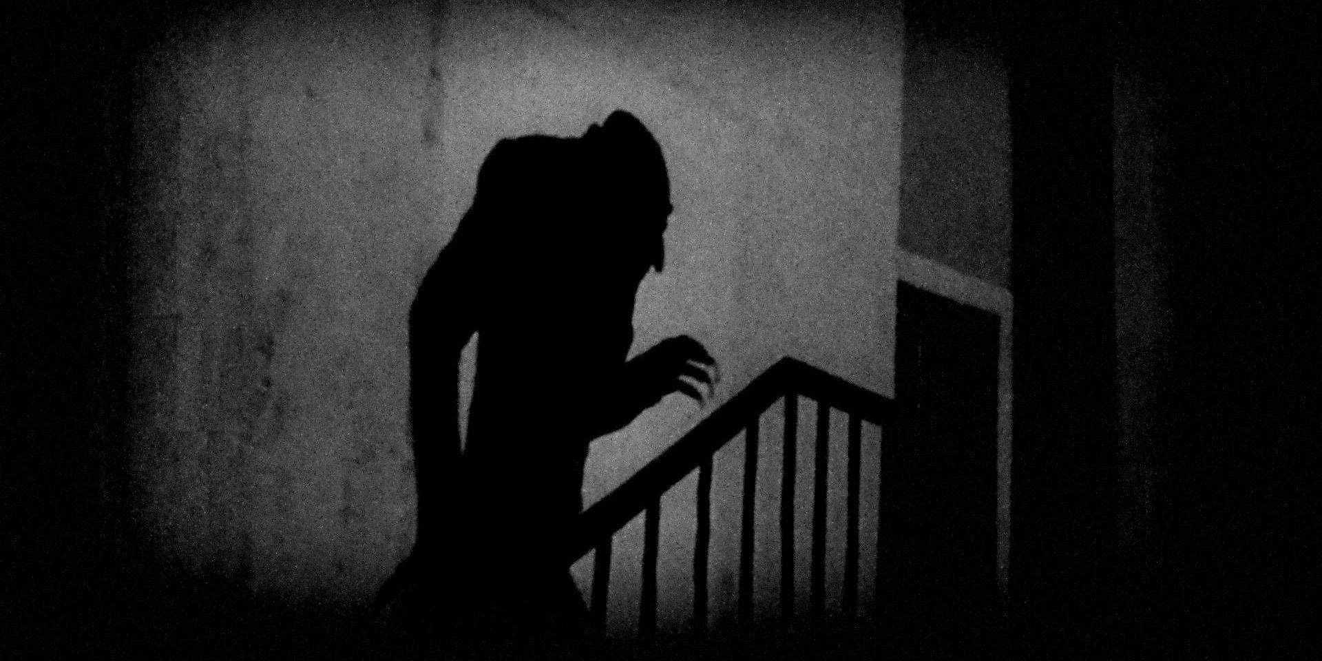 A silhouette of Max Schreck in Nosferatu