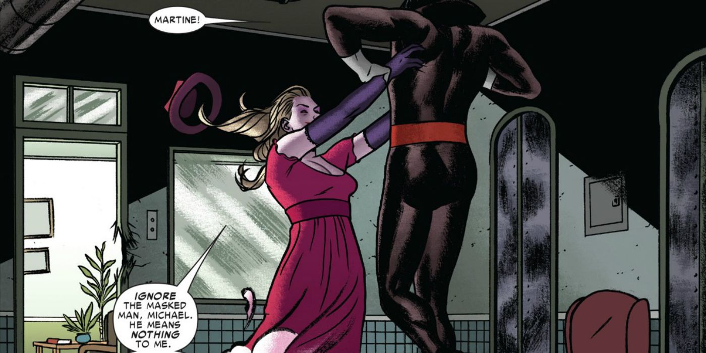 Martine attacks Morbius in Marvel comics