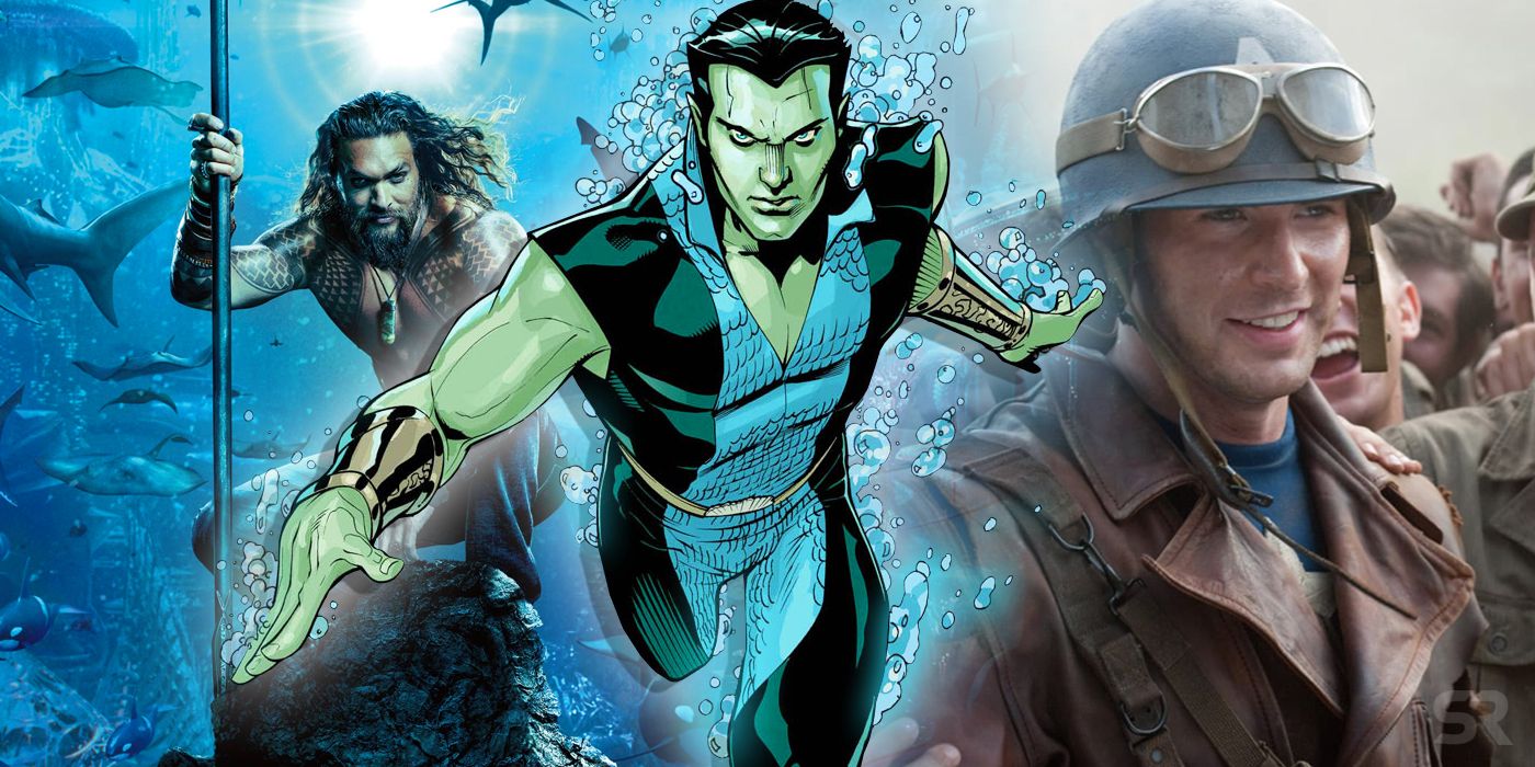 Namor with Aquaman and Captain America