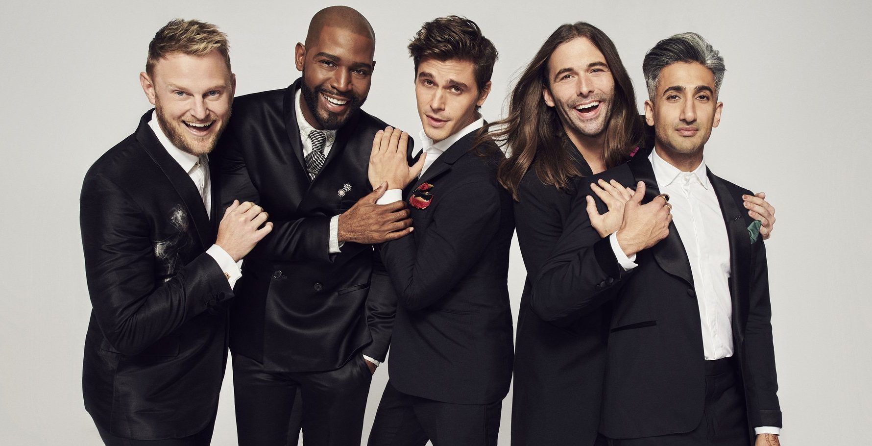 Queer Eye Netflix dressed in tuxedos