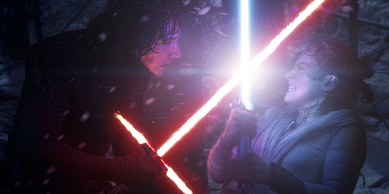 Rey fights Kylo Ren Star Wars