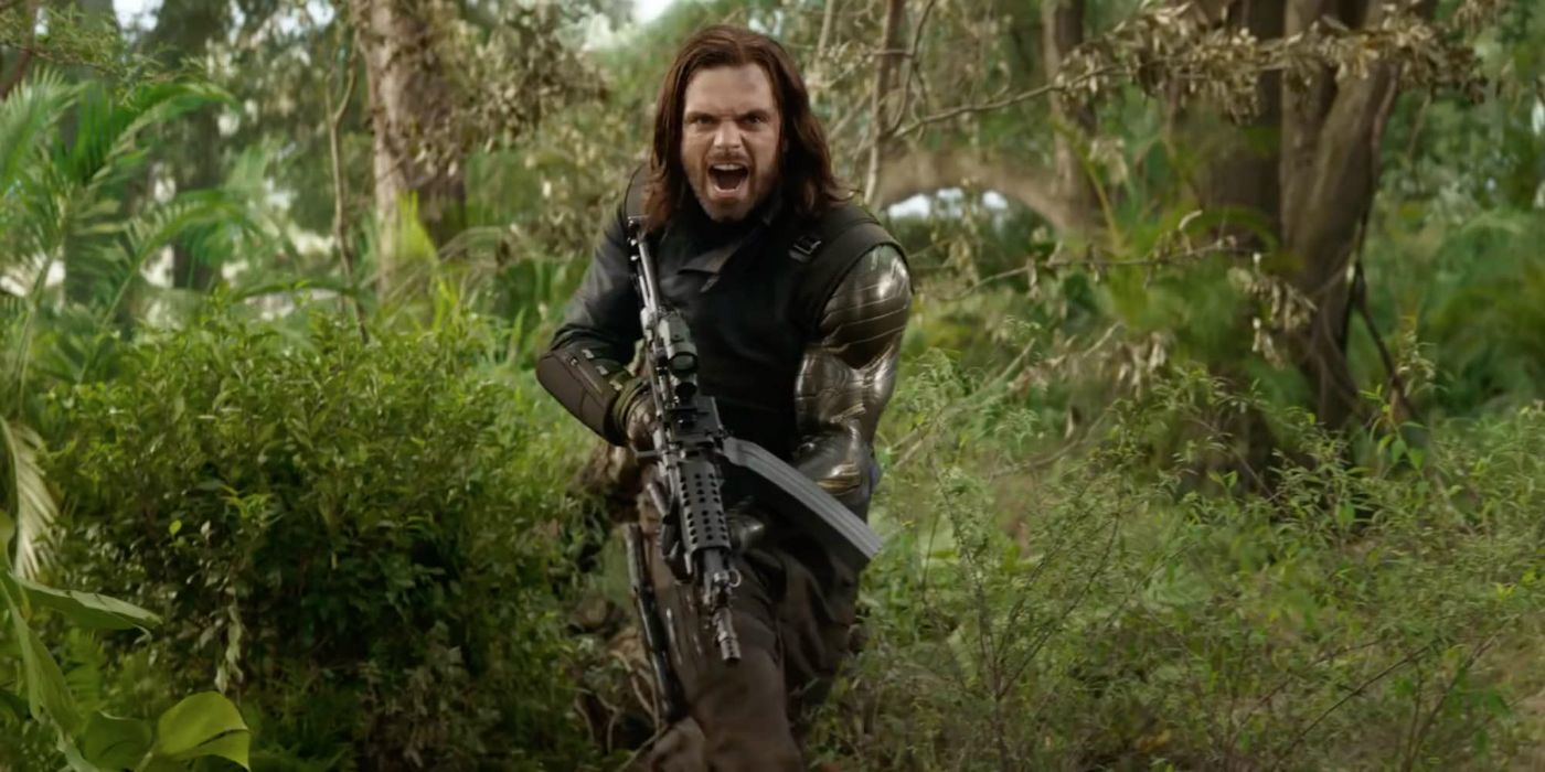 Sebastian Stan as Bucky Barnes in Avengers Infinity War's Wakanda Battle