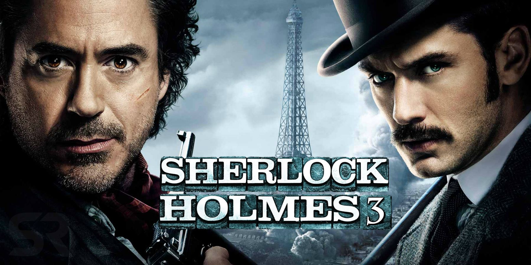 Custom Sherlock Holmes 3 logo with Robert Downey Jr. and Jude Law