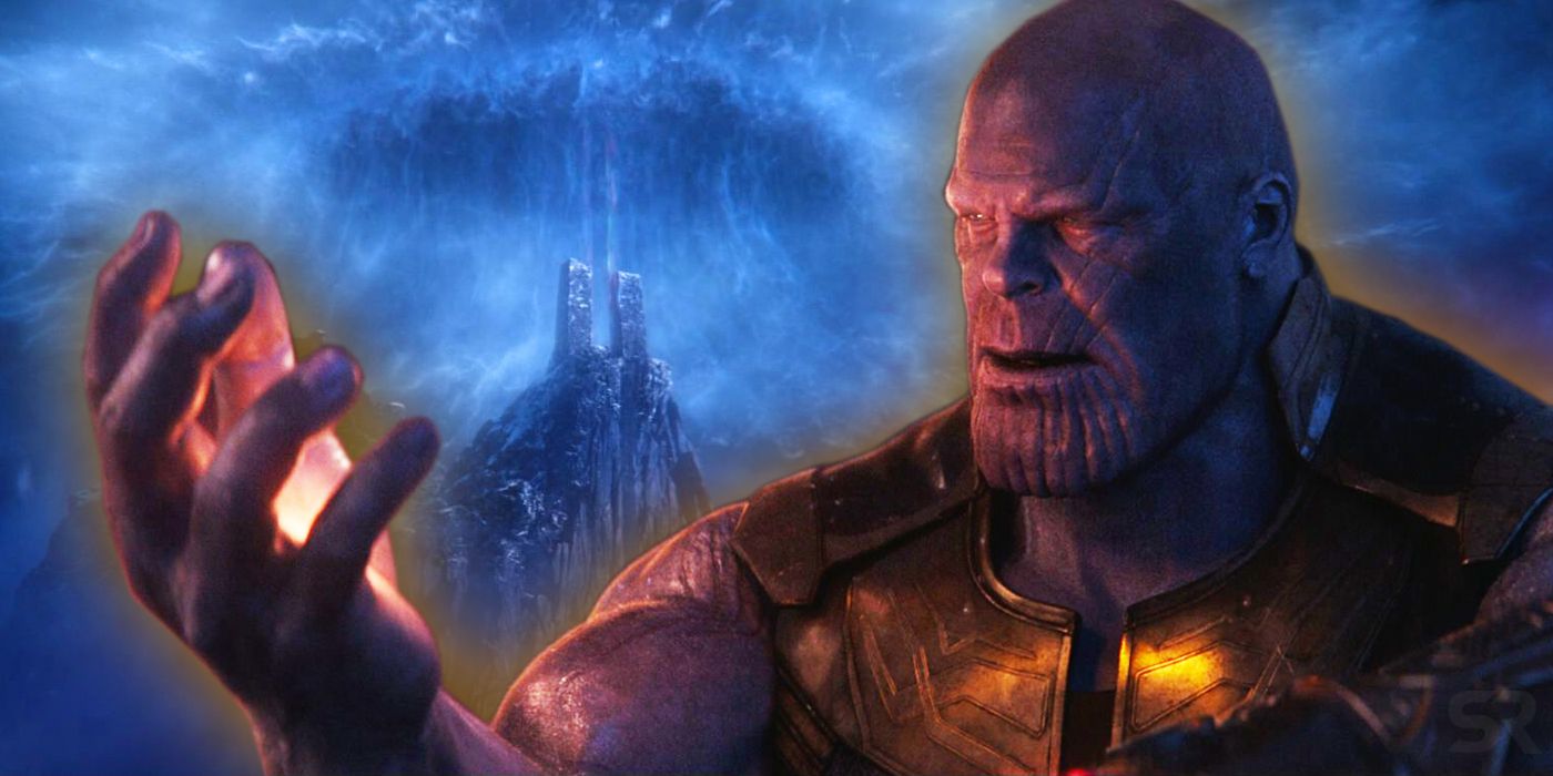 Thanos with the Soul Stone on Vormir