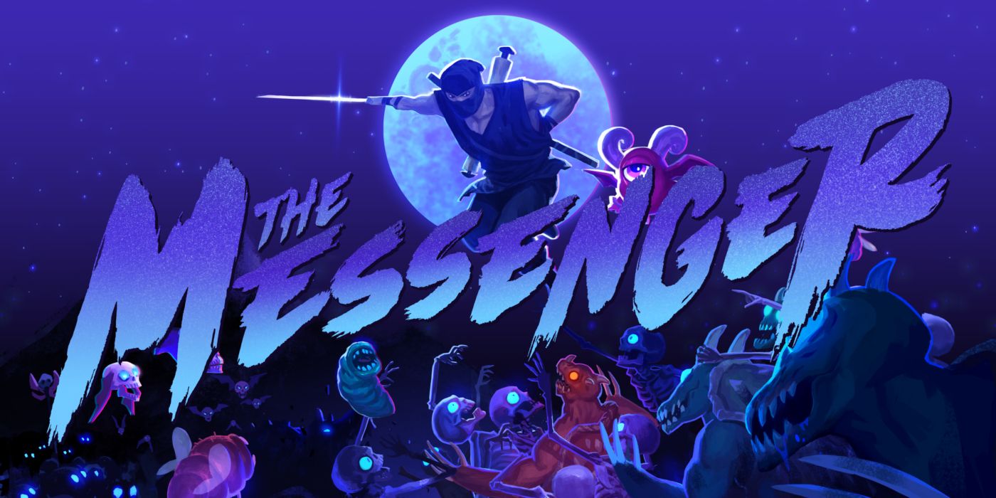 The Messenger above his logo for the game.