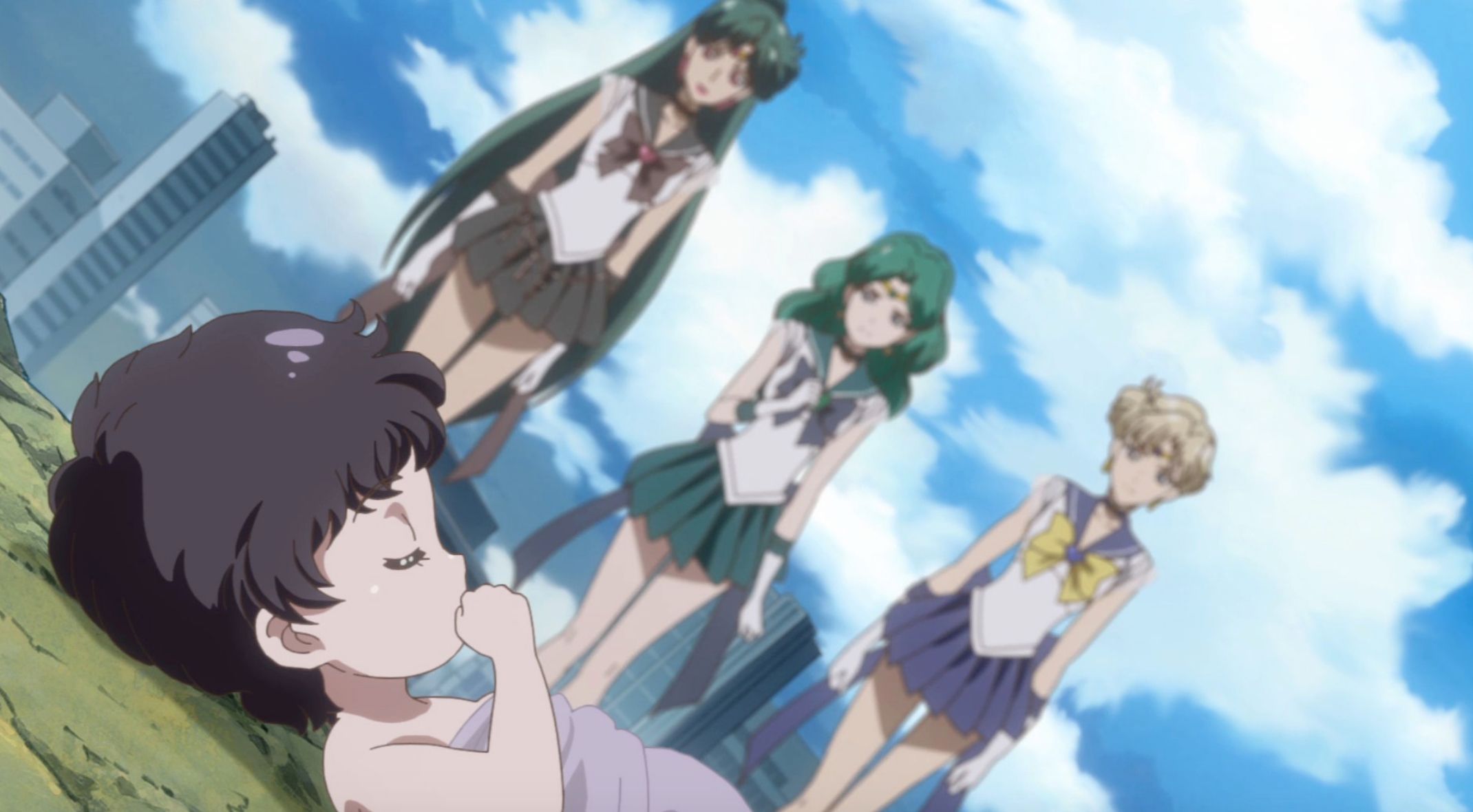 The Outer Senshi Find Baby Hotaru In Sailor Moon Crystal