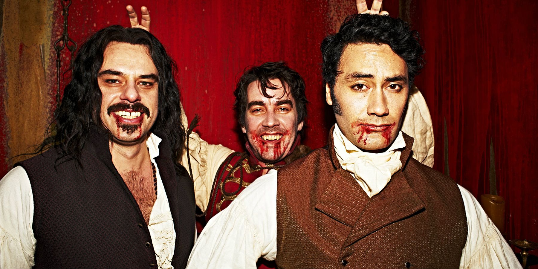 What We Do in the Shadows movie cast with Jemaine Clements and Taika Waititi