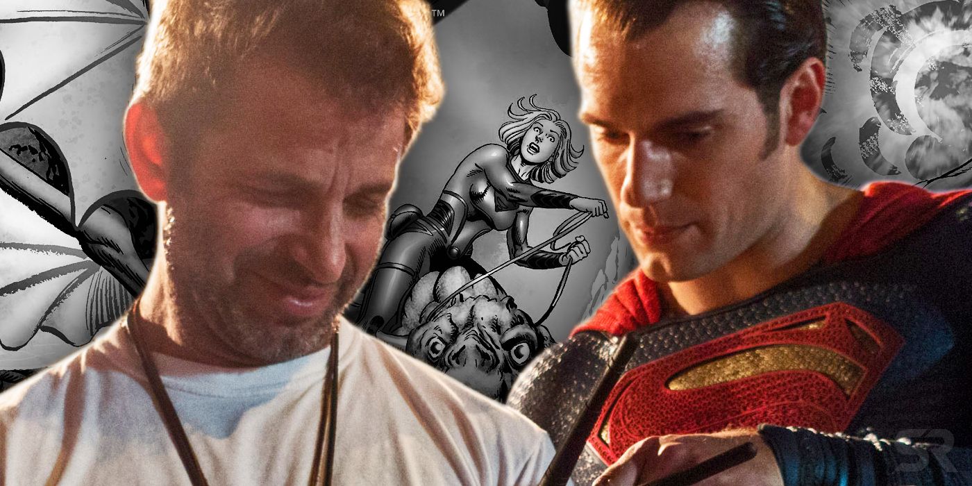 Zack Snyder and Henry Cavill with Supergirl