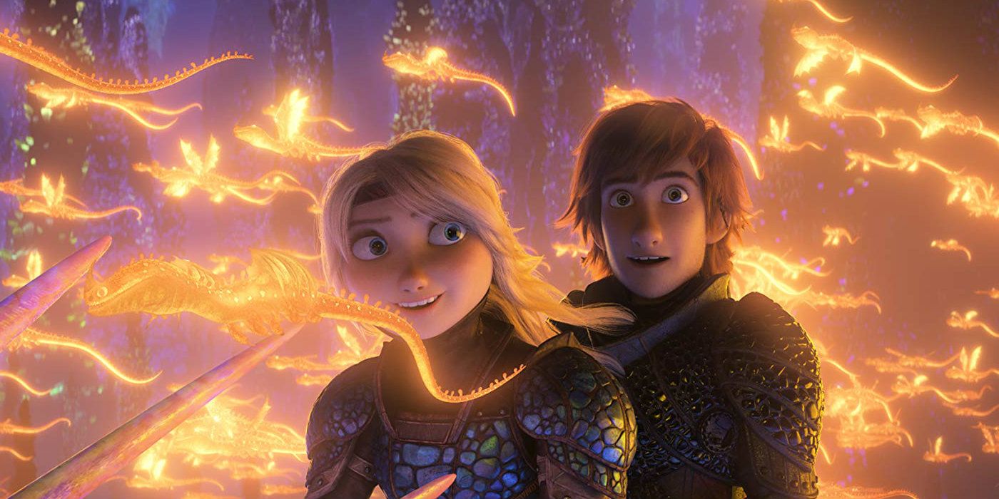 Astrid and Hiccup in How to Train Your Dragon The Hidden World