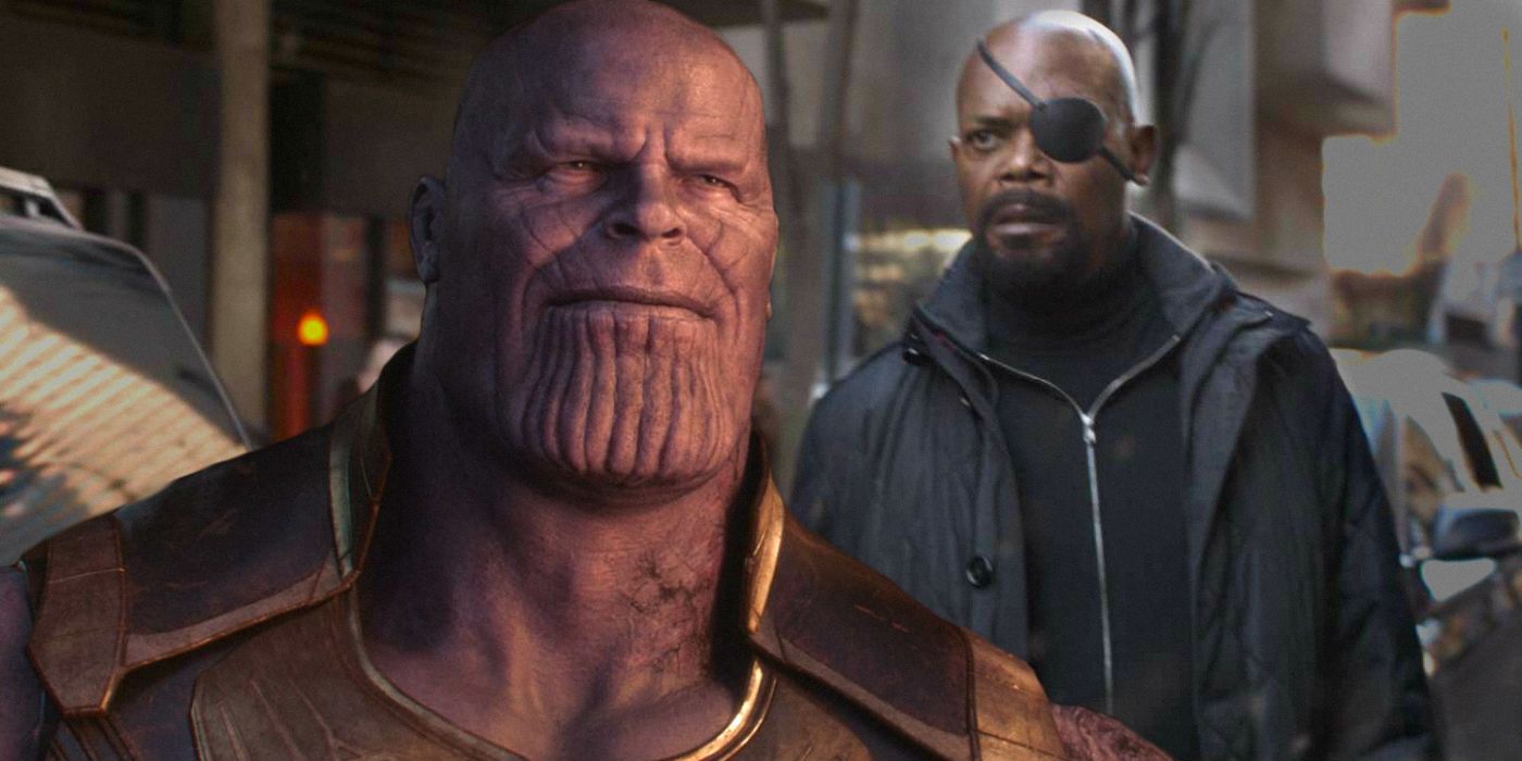Avengers Infinity War - Thanos and Fury