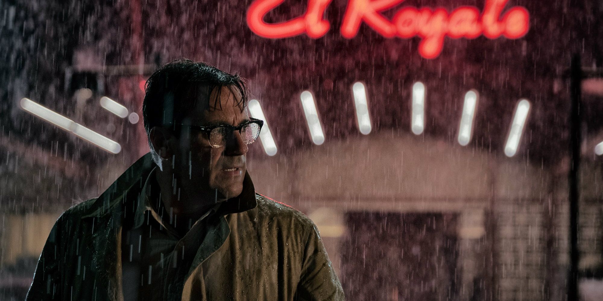 Laramie under the rain in Bad Times at the El Royale