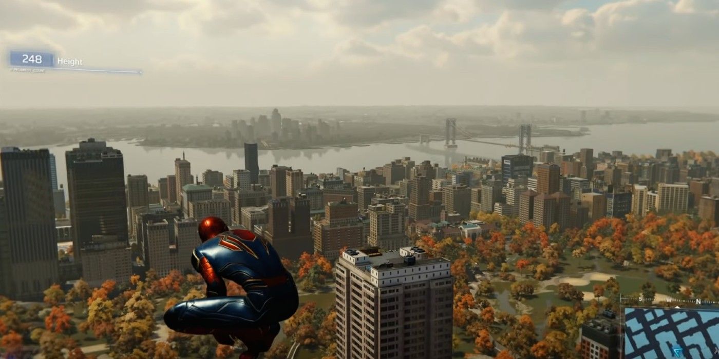 Spider-Man on a skyscraper on PS4