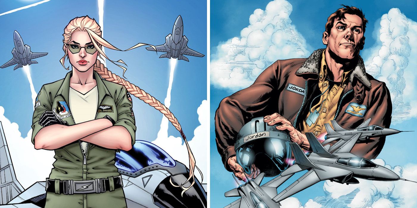 Carol Danvers Captain Marvel Hal Jordan Green Lantern Pilots