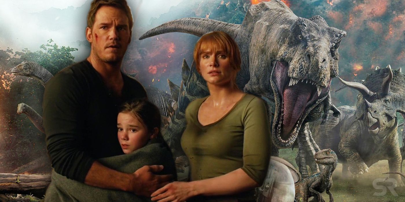 Claire and Owen and T-Rex in Jurassic World Fallen Kingdom