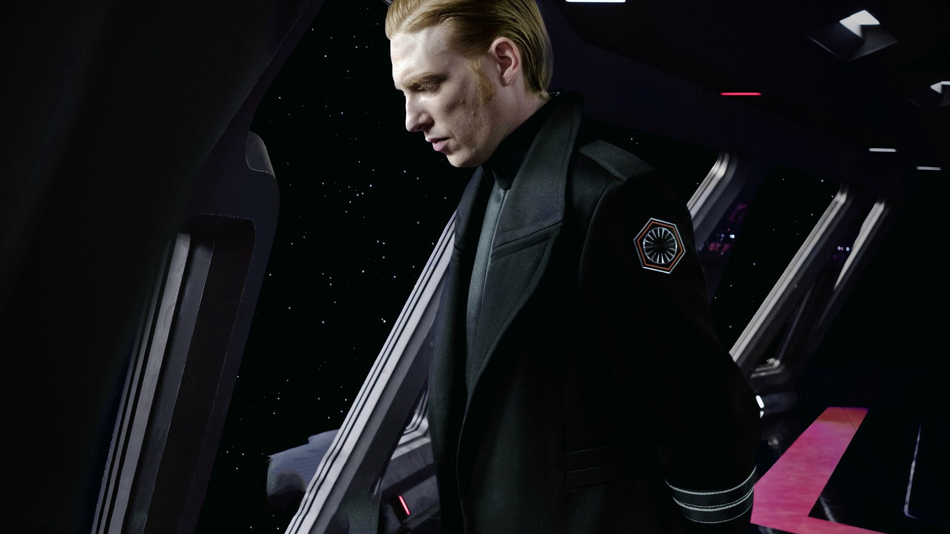 Domhnall Gleeson as General Hux in Star Wars The Last Jedi