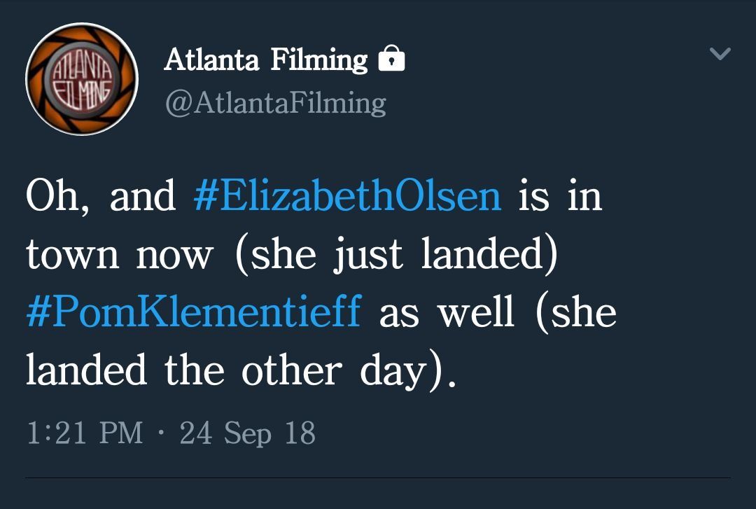 Elizabeth Olsen and Pom Klementieff for Avengers 4