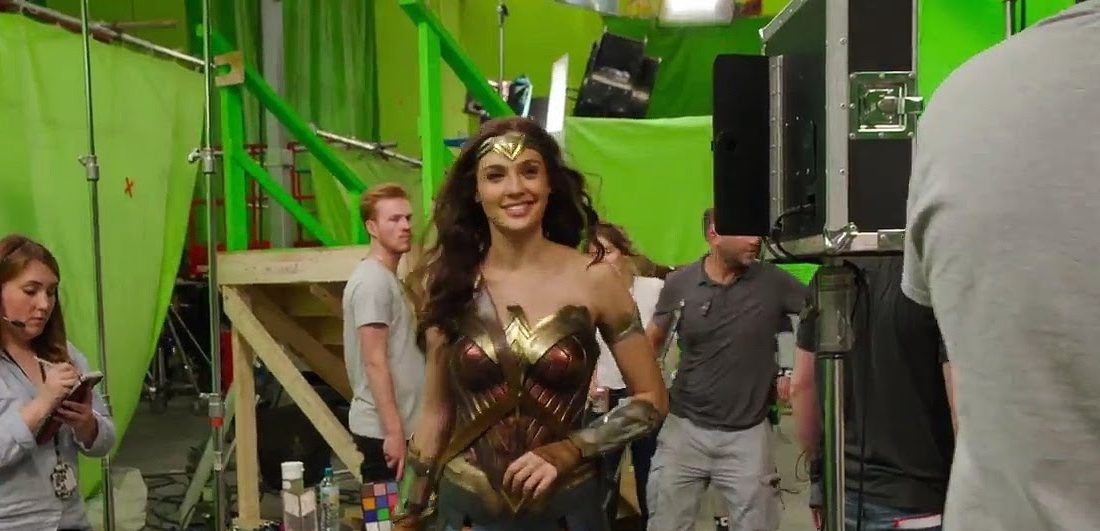 Gal Gadot Behind The Scenes In Wonder Woman