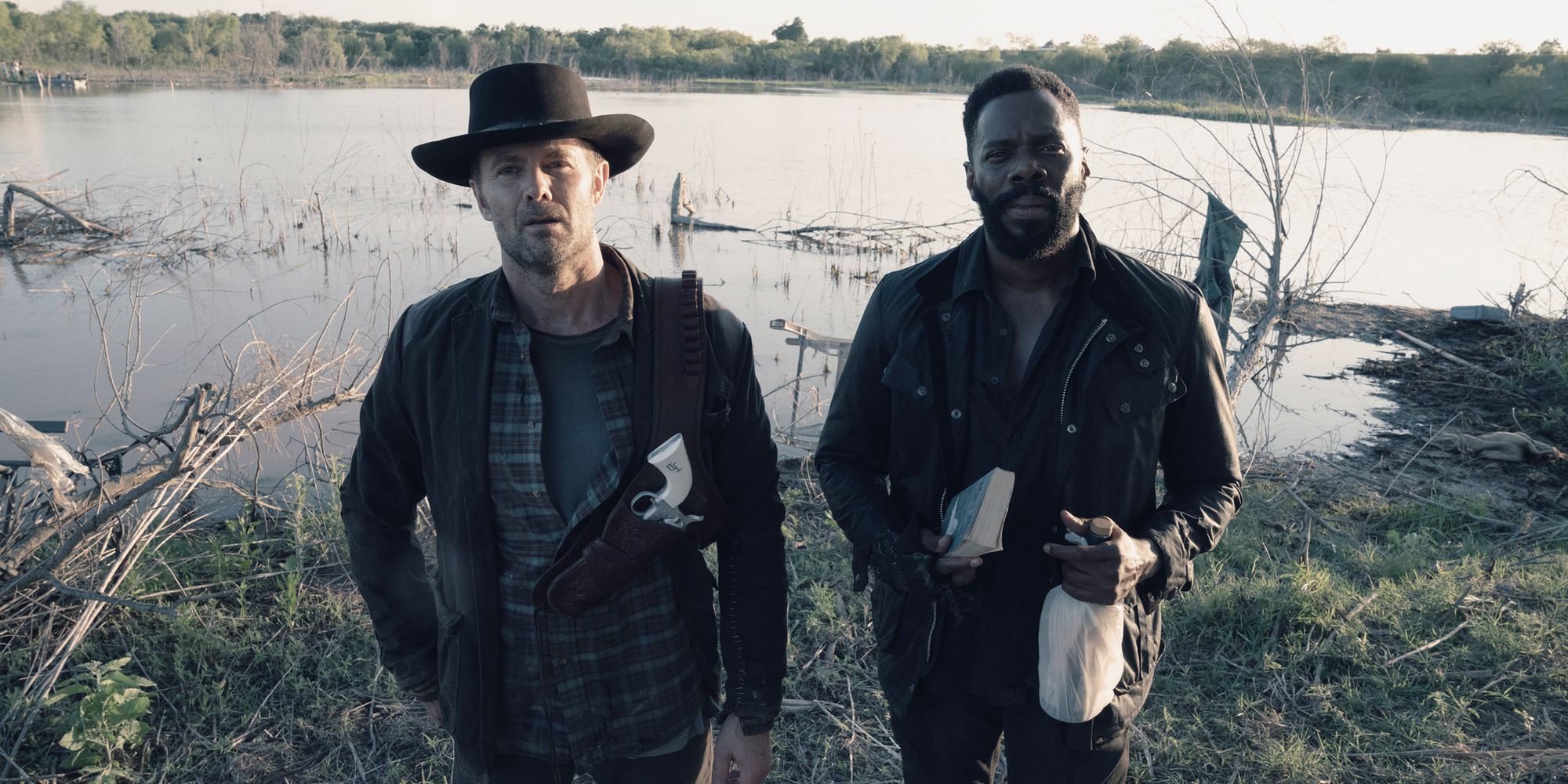 Garret Dillahunt and Coleman Domingo in Fear the Walkng Dead