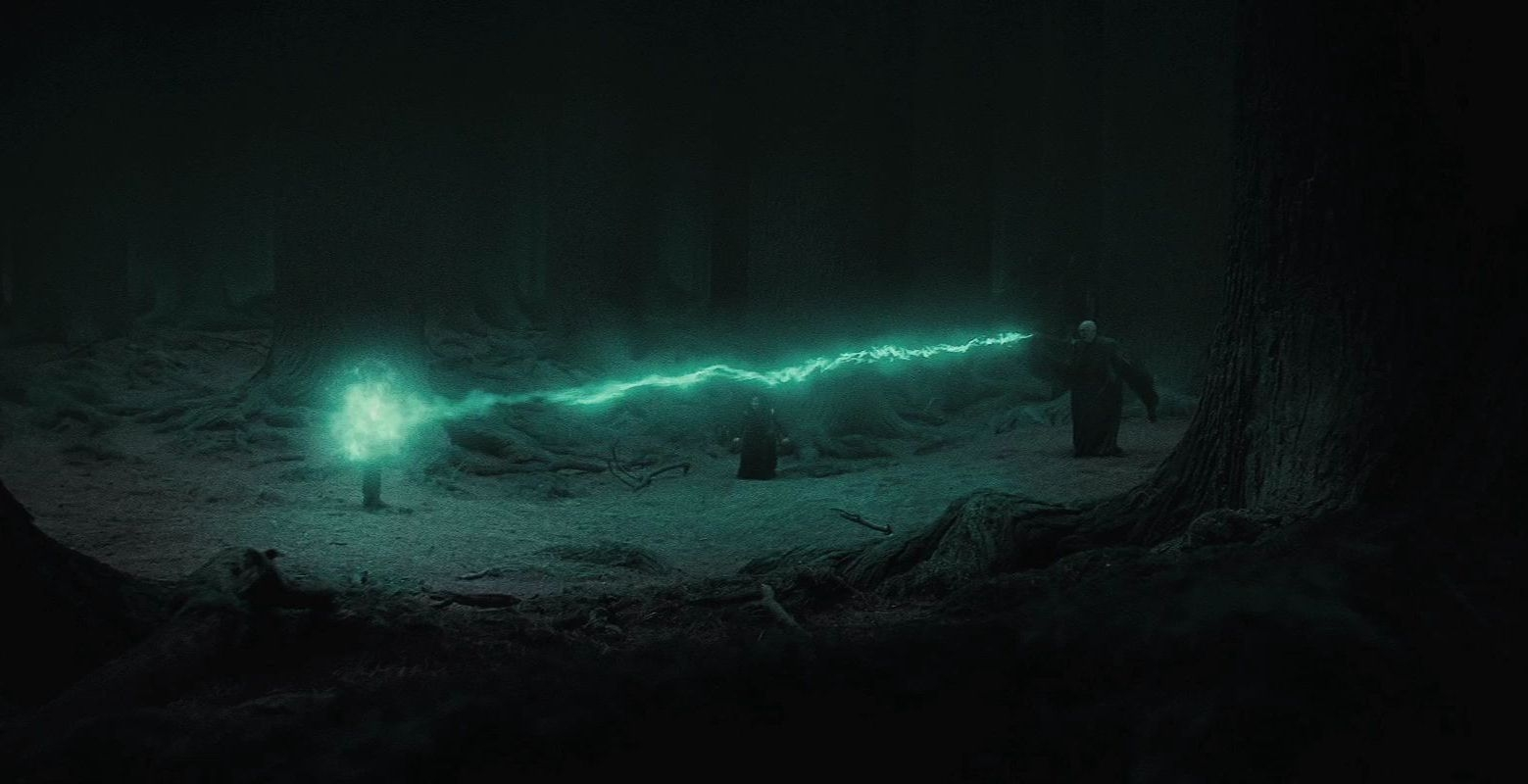 Voldemort murders Harry Potter in the Forbidden Forest